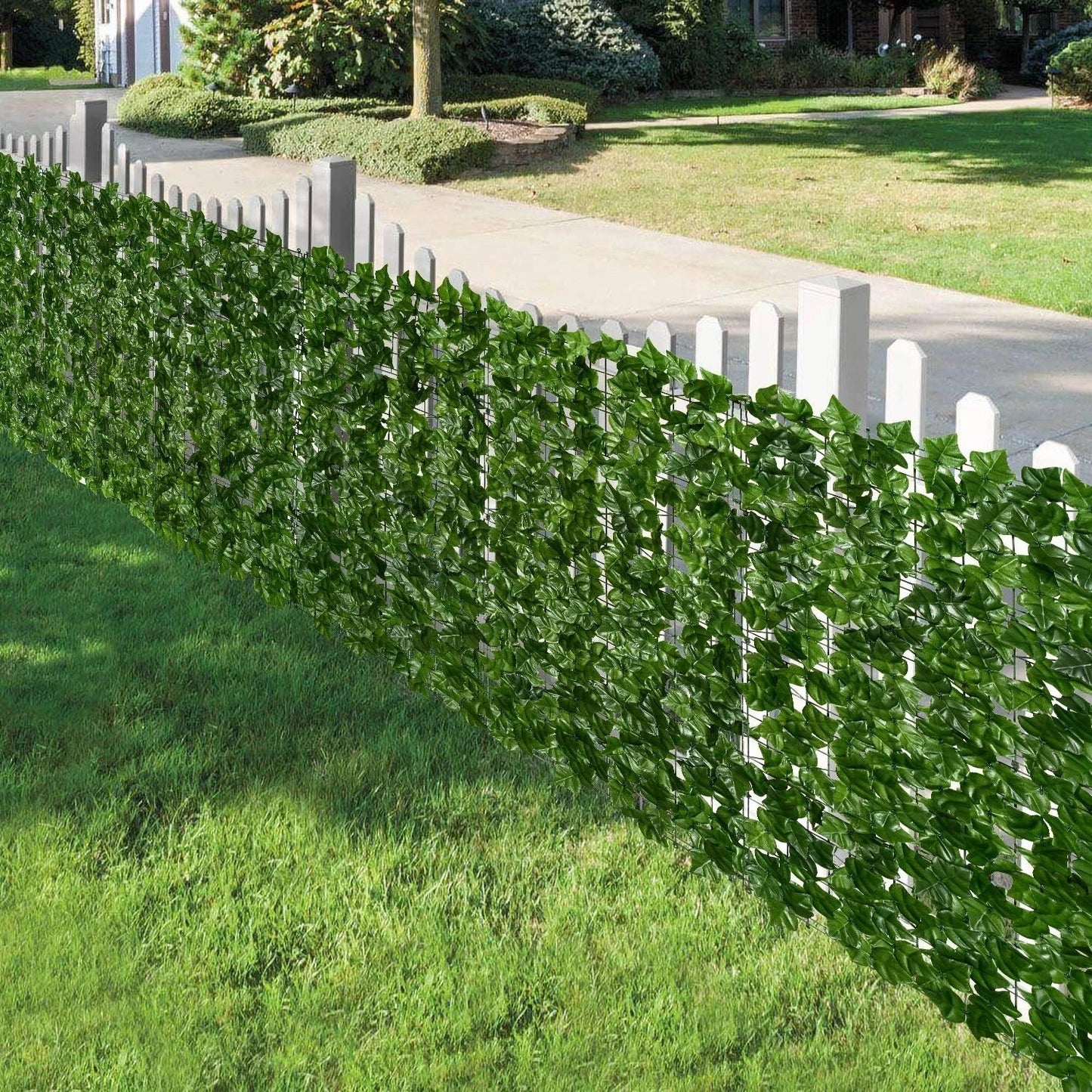 Cloture jardin, Brise vue végétal, Haie artificielle, vert 1mx3m